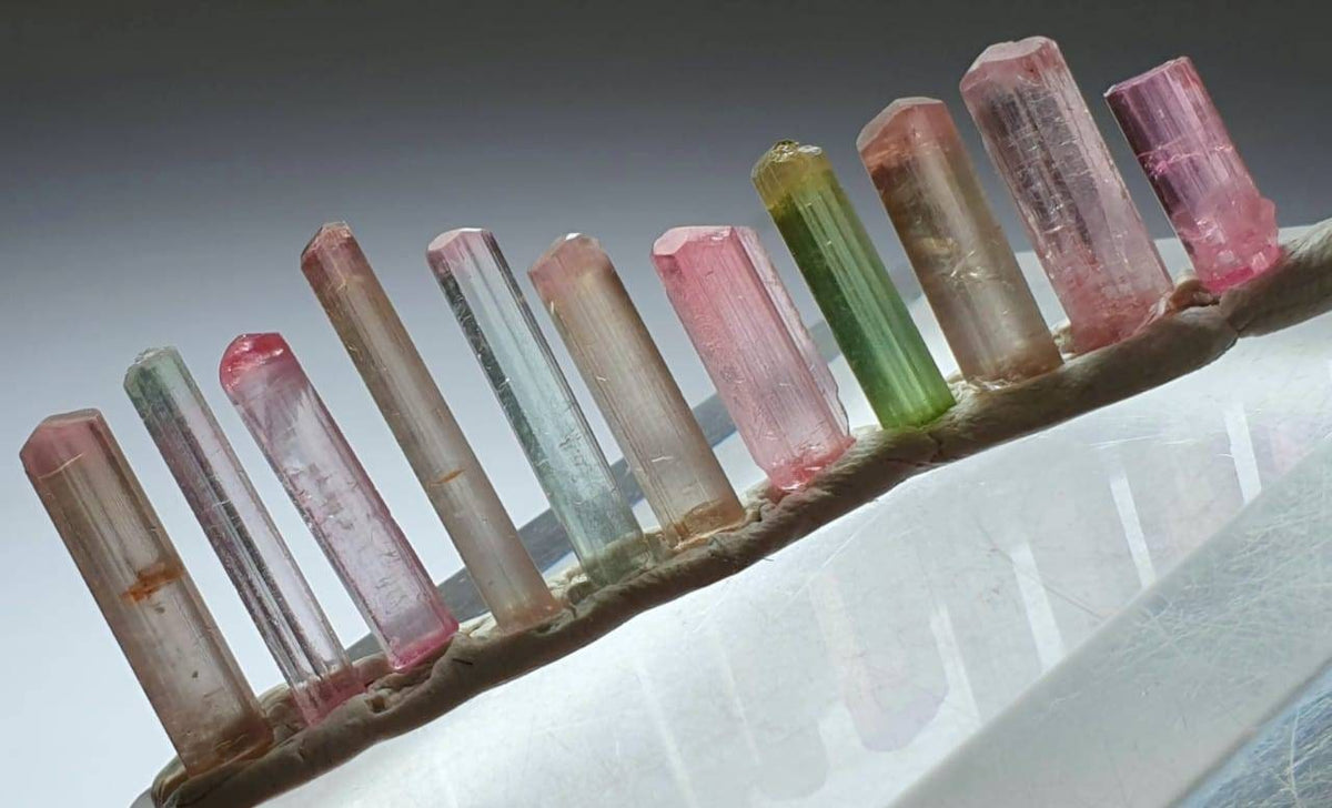 Bi Color Tourmaline Crystals lot