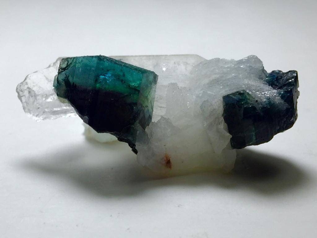 Blue Cap Tourmaline Specimen: 46 Carat Natural Bi-Color Crystal