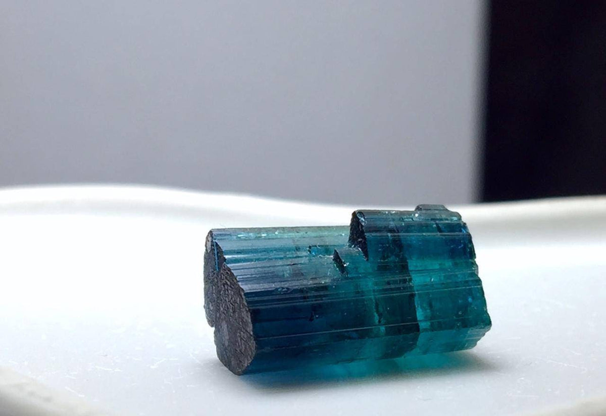 Blue Cap Tourmaline Crystal