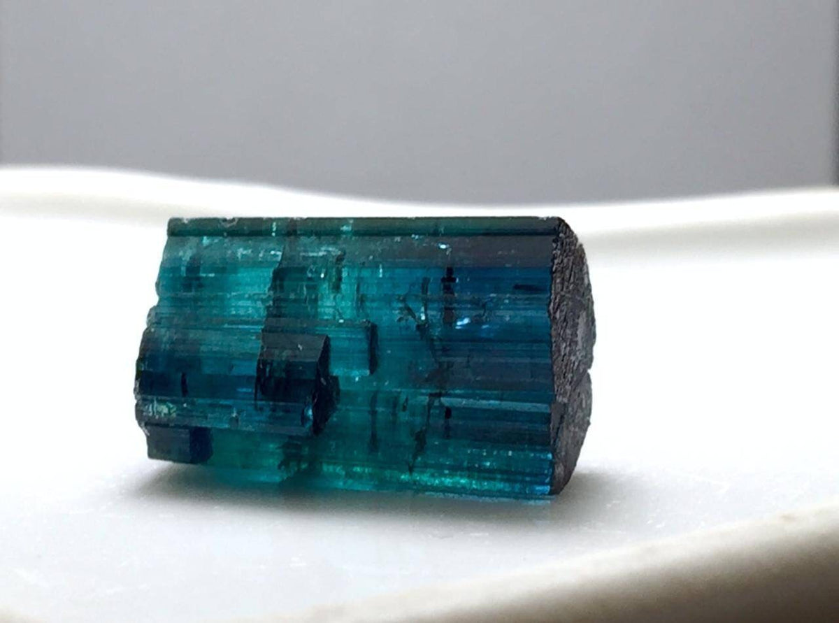 Blue Cap Tourmaline Crystal