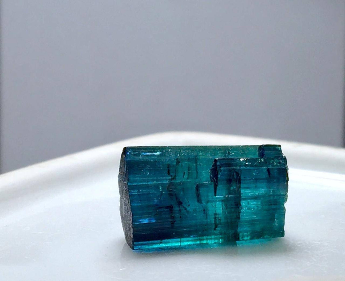Blue Cap Tourmaline Crystal