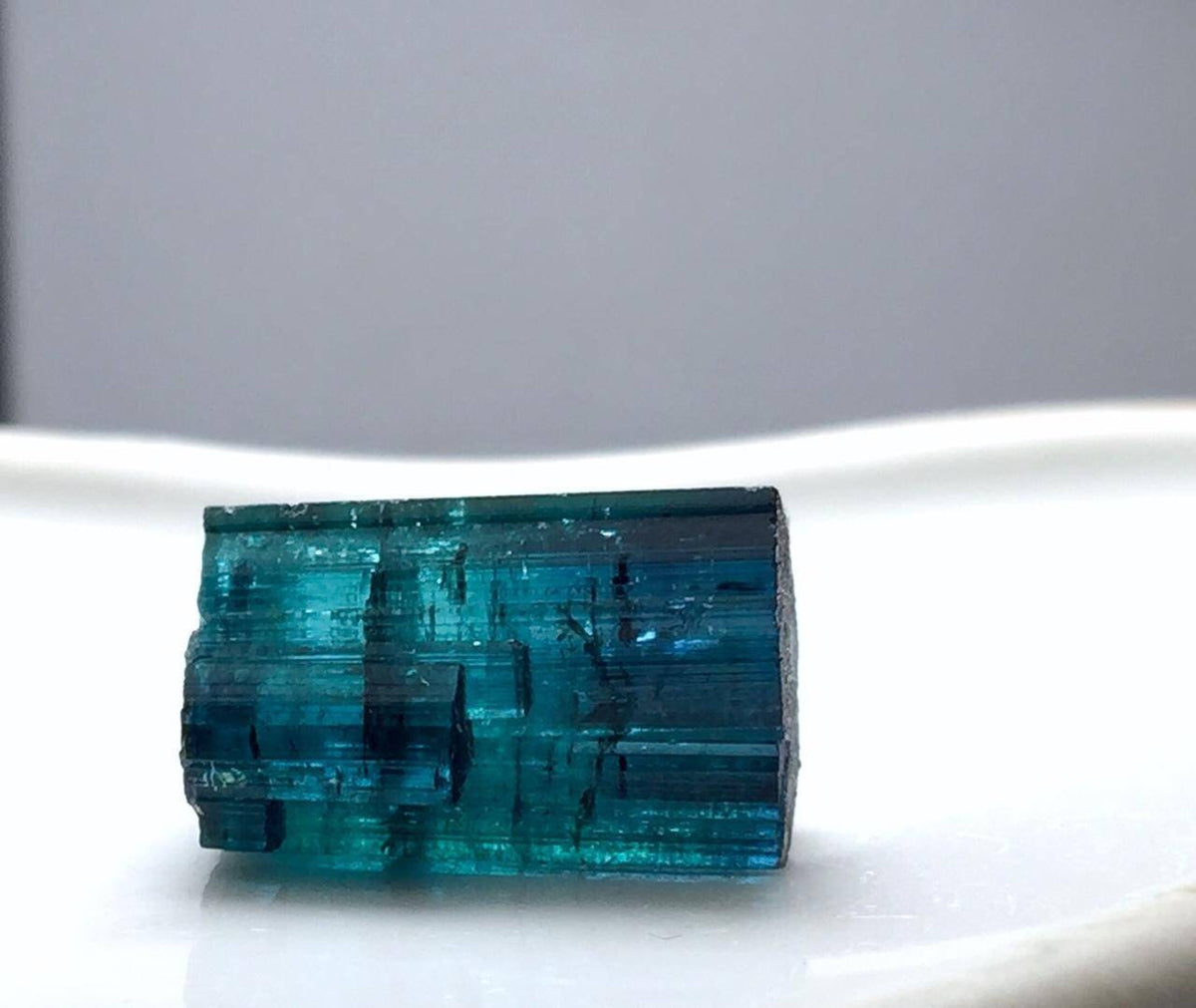 Blue Cap Tourmaline Crystal