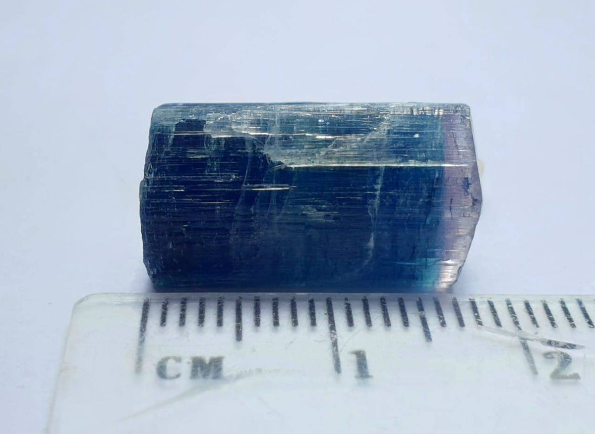Blue Cap Tri Color Tourmaline Specimen, Afghanistan Peche Mine