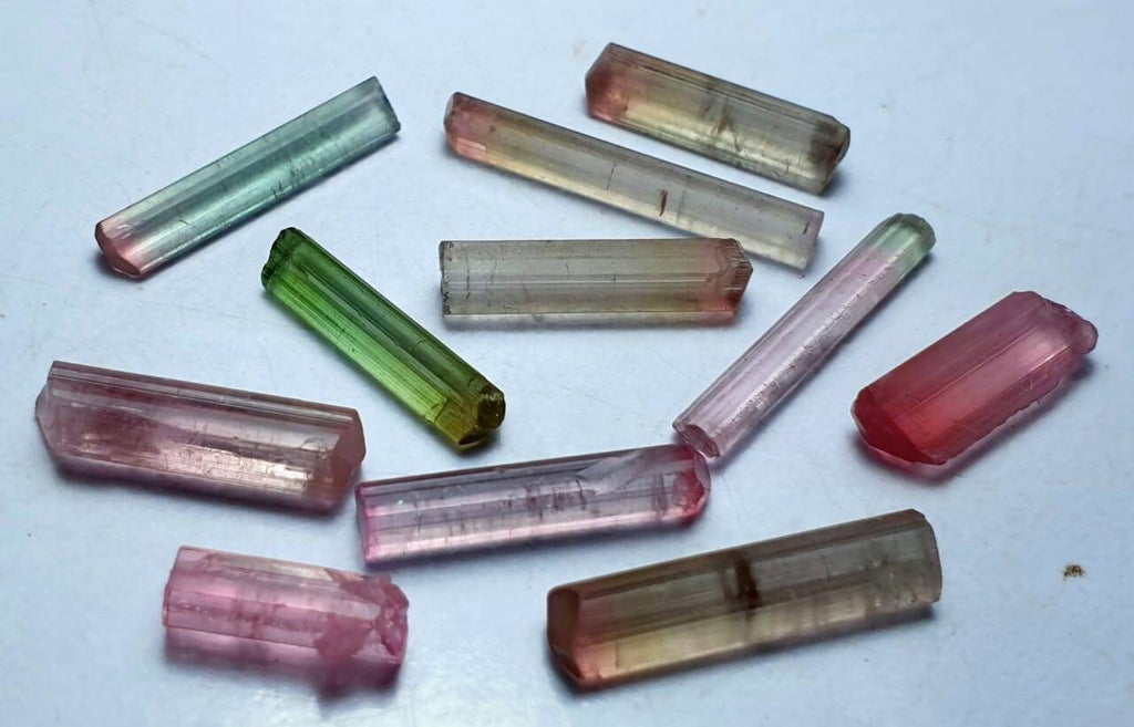 Bi Color Tourmaline Crystals lot