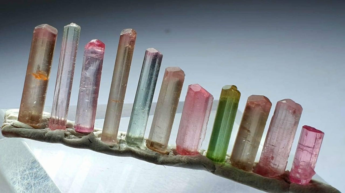 Bi Color Tourmaline Crystals lot