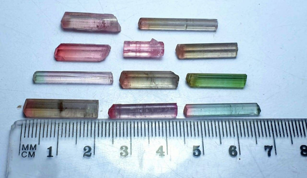 Bi Color Tourmaline Crystals lot