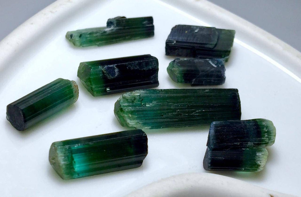 Bi Color Tourmaline Crystals lot