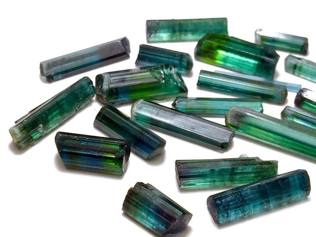 Bluesh Indicolite Tourmaline Crystals lot