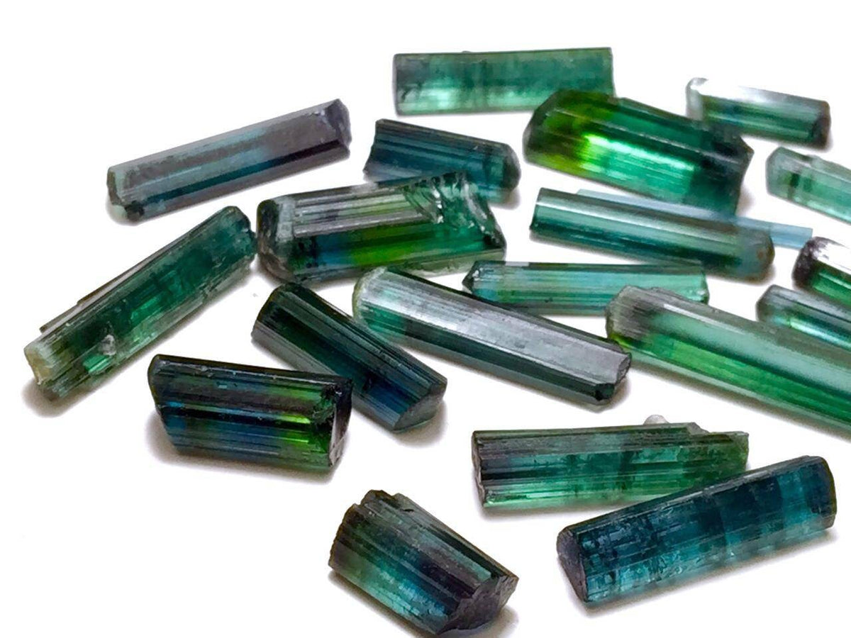 Bluesh Indicolite Tourmaline Crystals lot