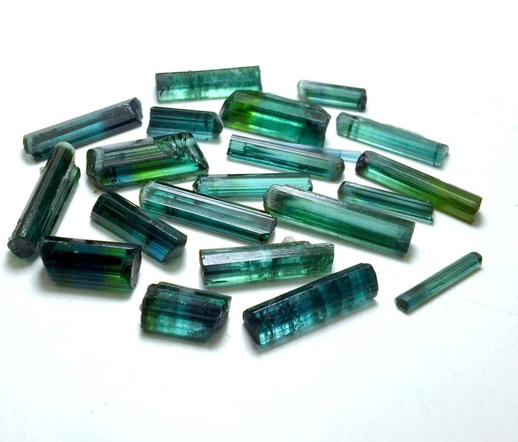 Bluesh Indicolite Tourmaline Crystals lot