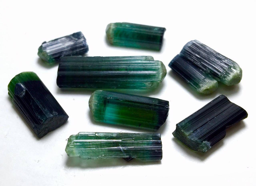Bi Color Tourmaline Crystals lot