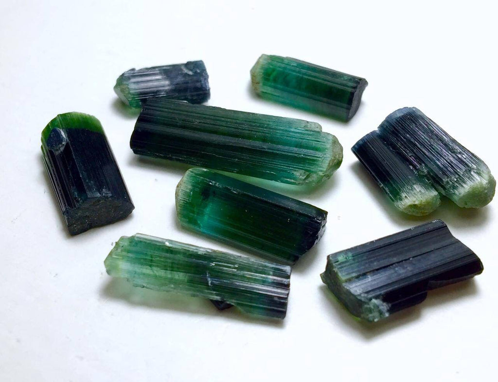 Bi Color Tourmaline Crystals lot