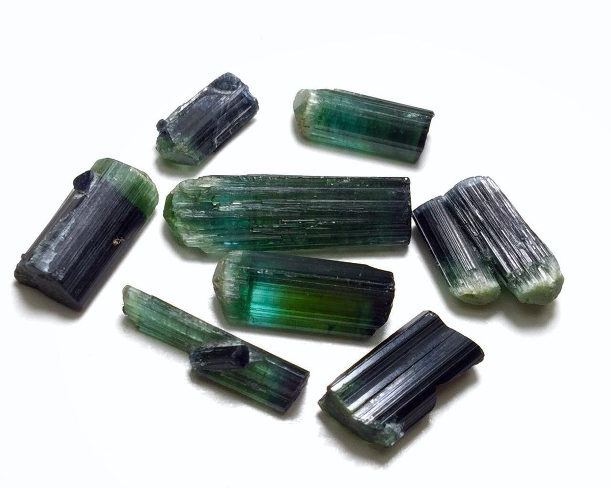 Bi Color Tourmaline Crystals lot