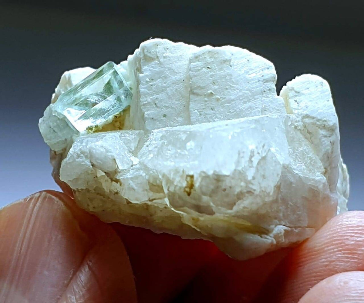 Natural Aquamarine Specimen: 108 Carat Nagar Mine Pakistan