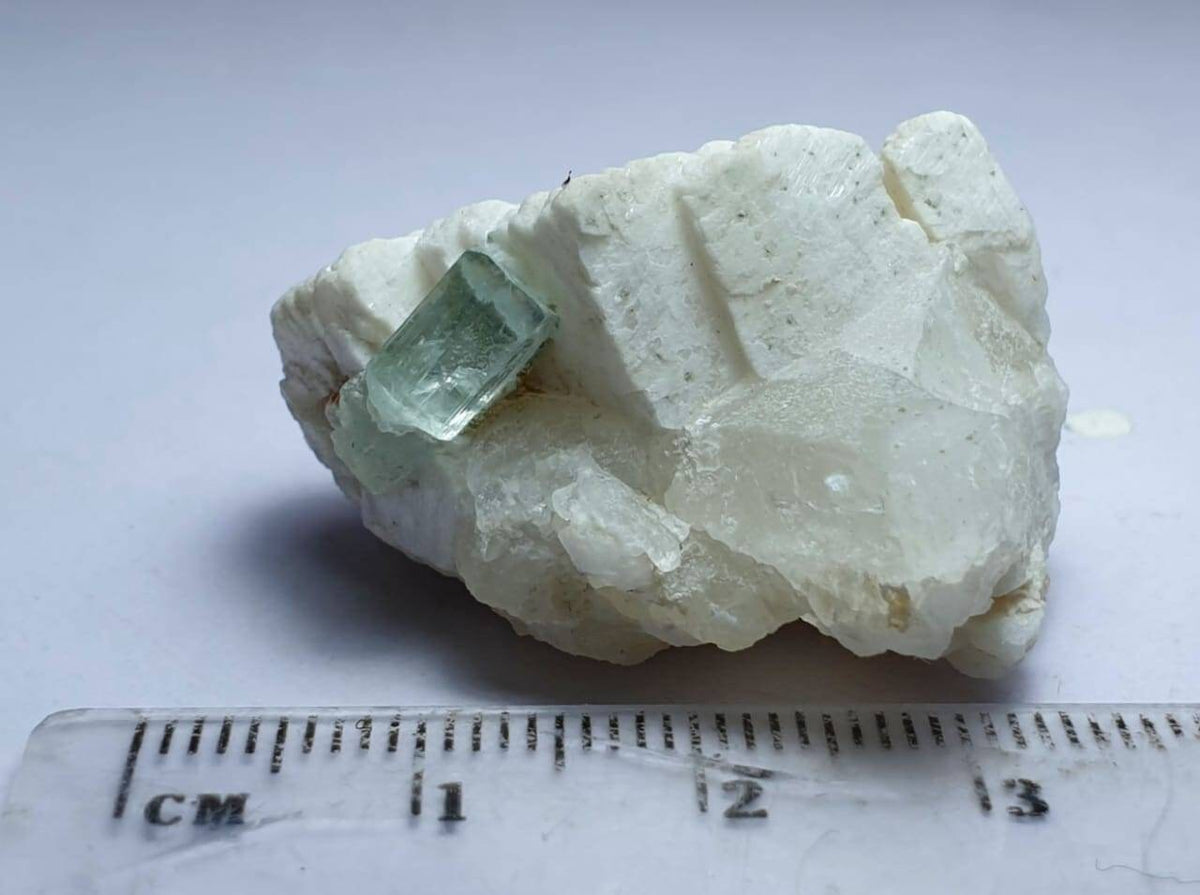 Natural Aquamarine Specimen: 108 Carat Nagar Mine Pakistan