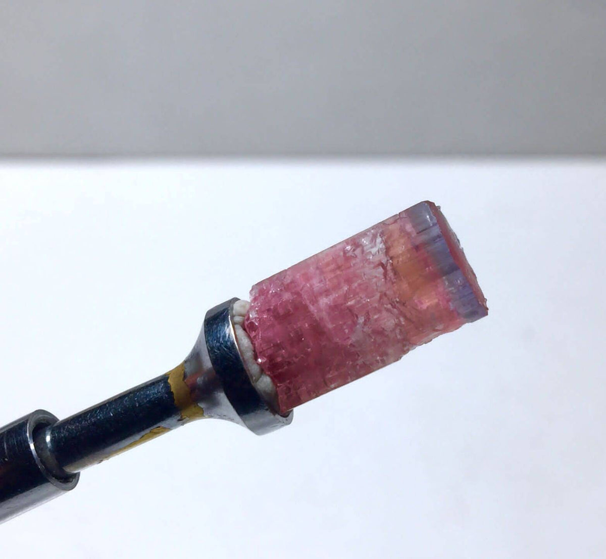 Pink Etched Tourmaline Crystal