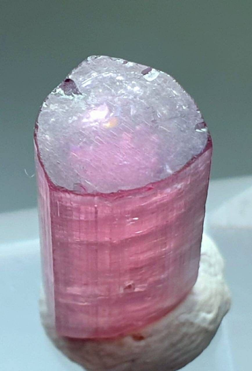 Bubble Pink Bi Color Tourmaline Crystal