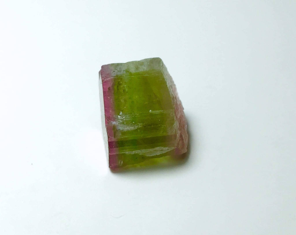 Purple Cap Tri Color Tourmaline Crystal