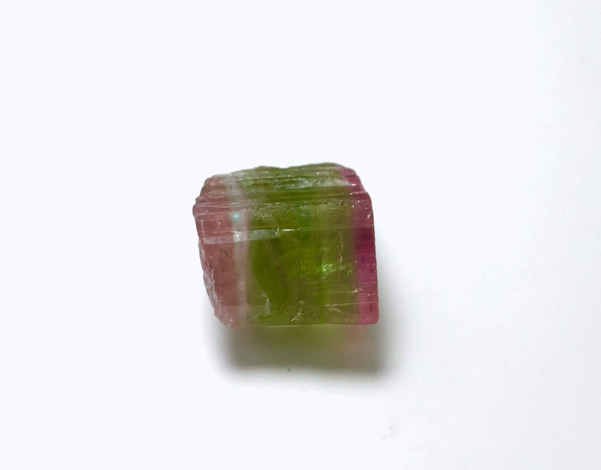 Purple Cap Tri Color Tourmaline Crystal