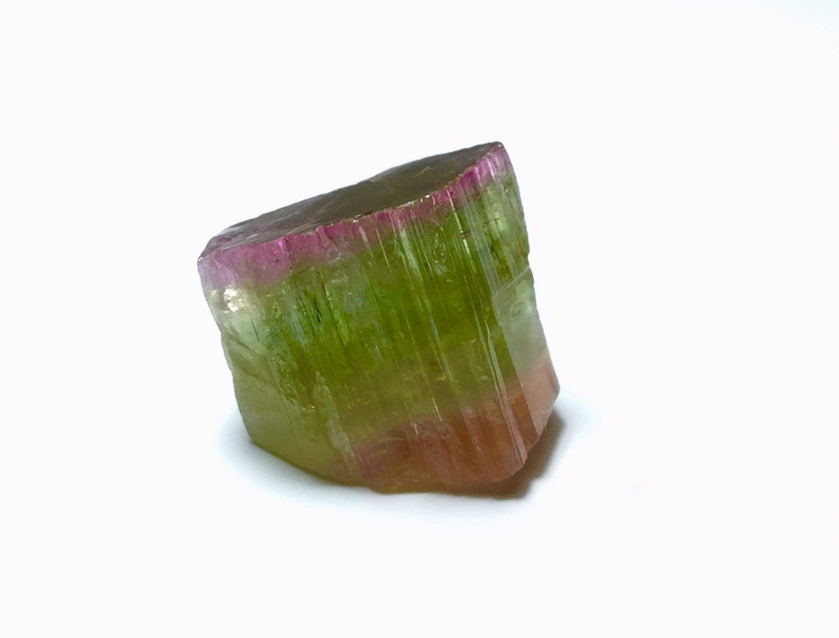 Purple Cap Tri Color Tourmaline Crystal