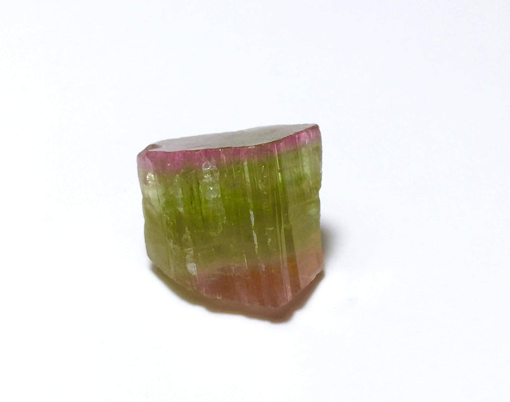 Purple Cap Tri Color Tourmaline Crystal