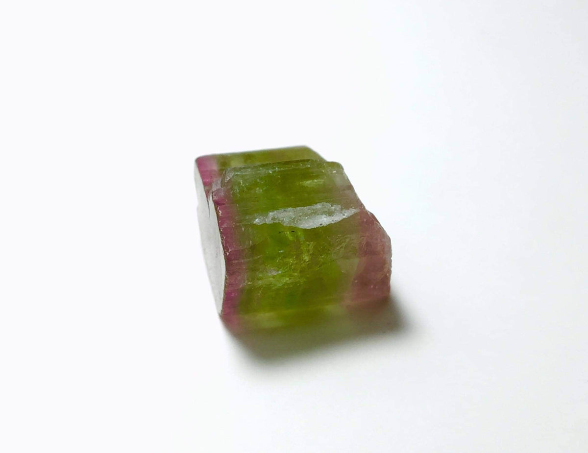 Purple Cap Tri Color Tourmaline Crystal