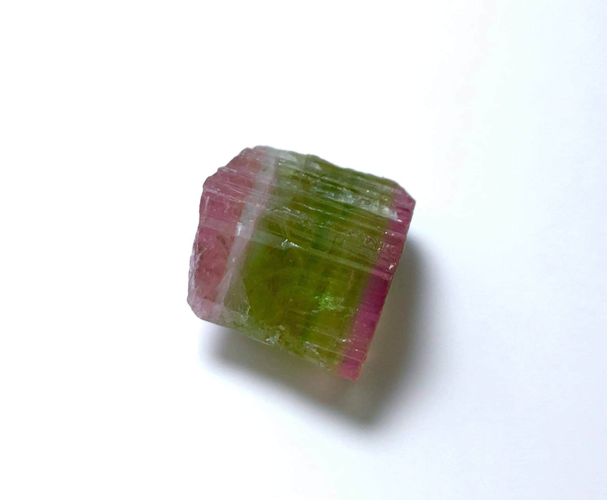 Purple Cap Tri Color Tourmaline Crystal