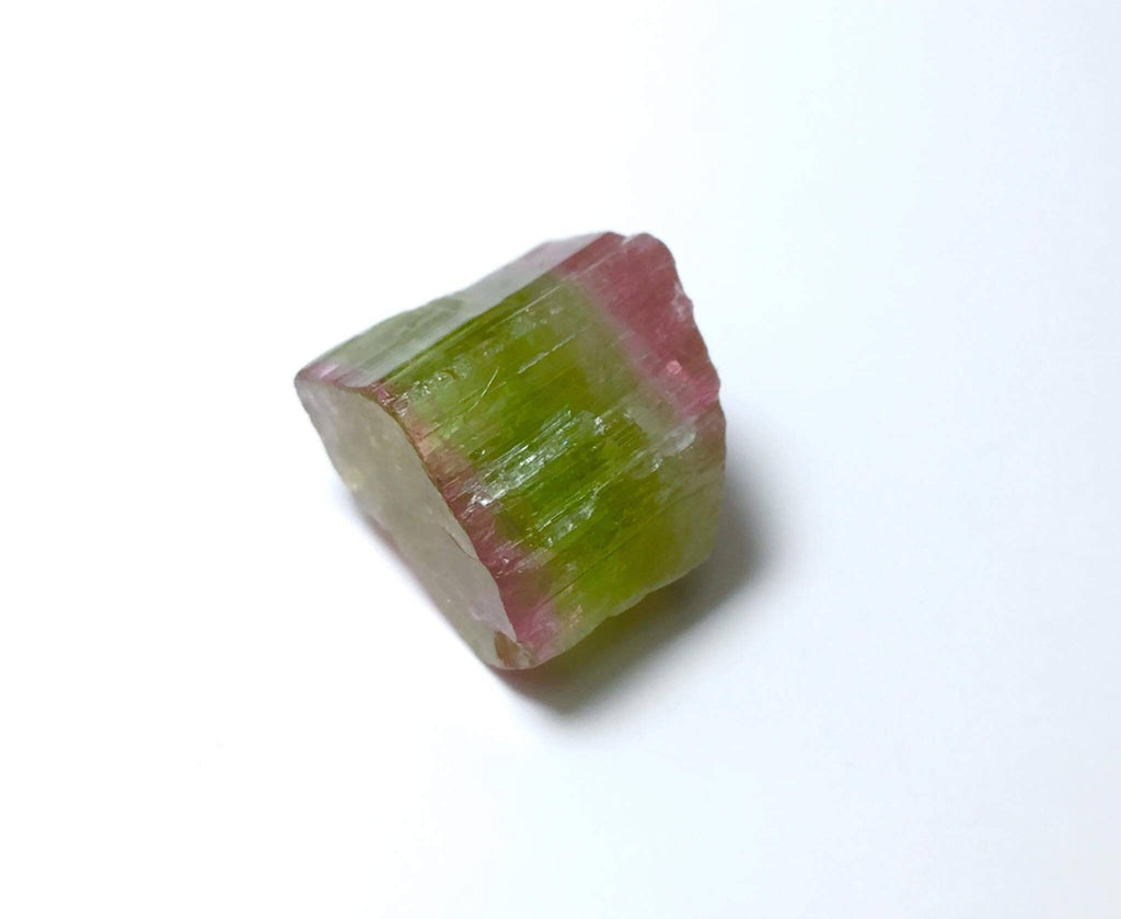 Purple Cap Tri Color Tourmaline Crystal