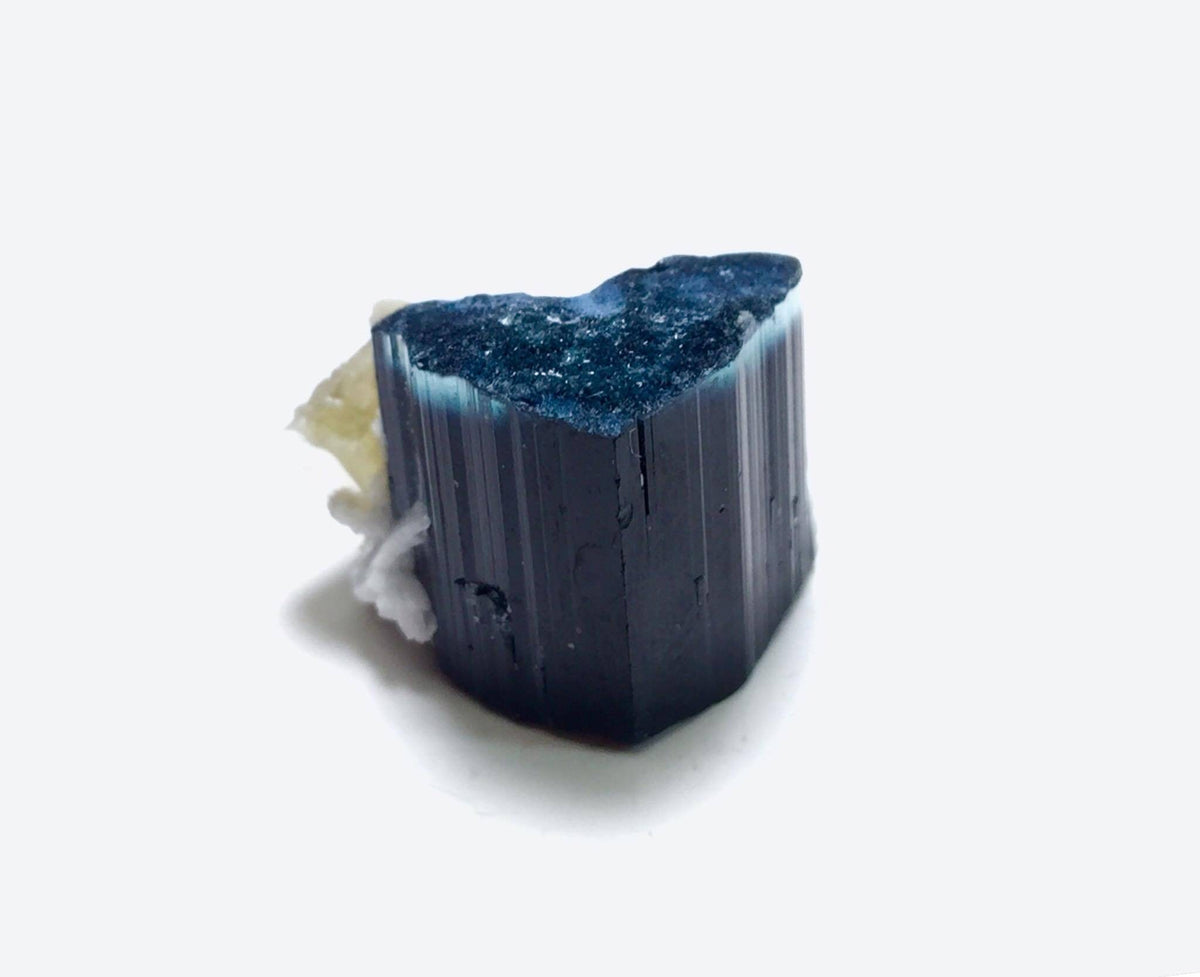 Blue Cap Tourmaline Specimen: 26.3 Carat Bi-Color Crystal
