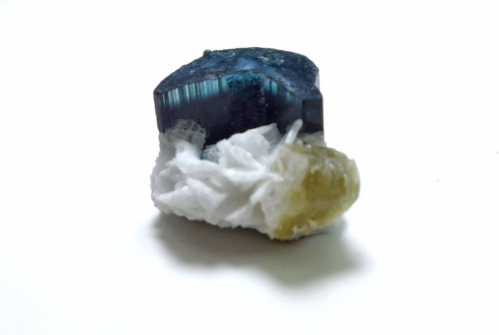 Blue Cap Tourmaline Specimen: 26.3 Carat Bi-Color Crystal