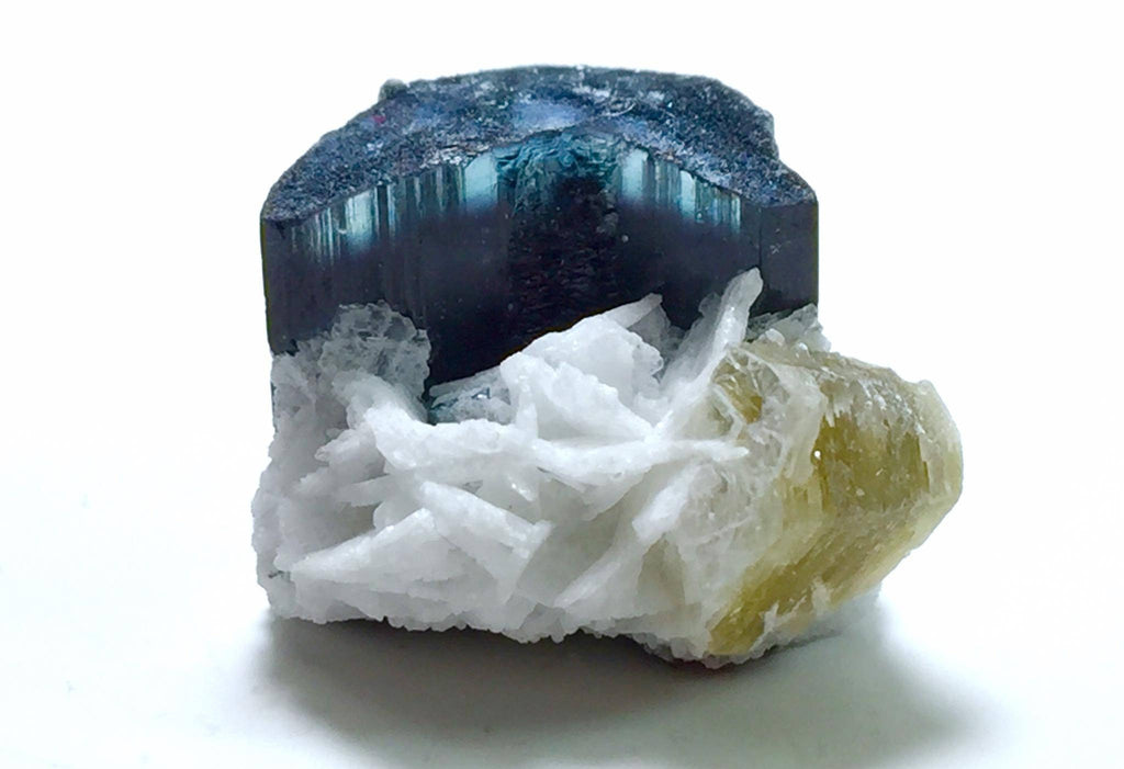 Blue Cap Tourmaline Specimen: 26.3 Carat Bi-Color Crystal