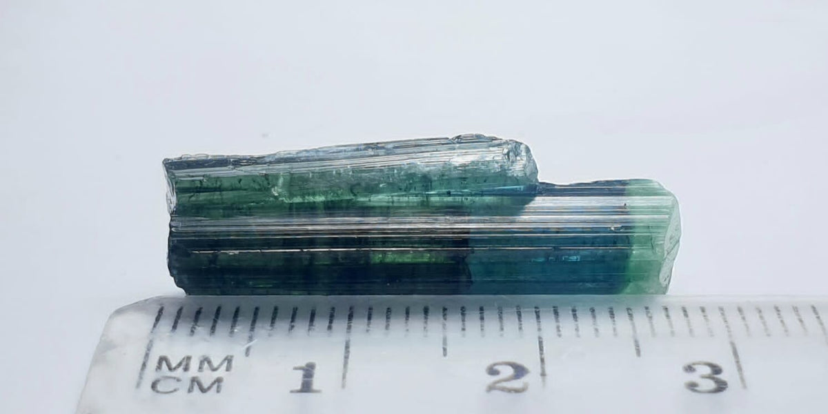 Indicolite Bi Color Terminated Tourmaline Crystal
