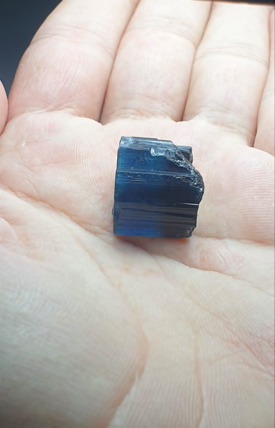 Ink Blue Tourmaline Crystal