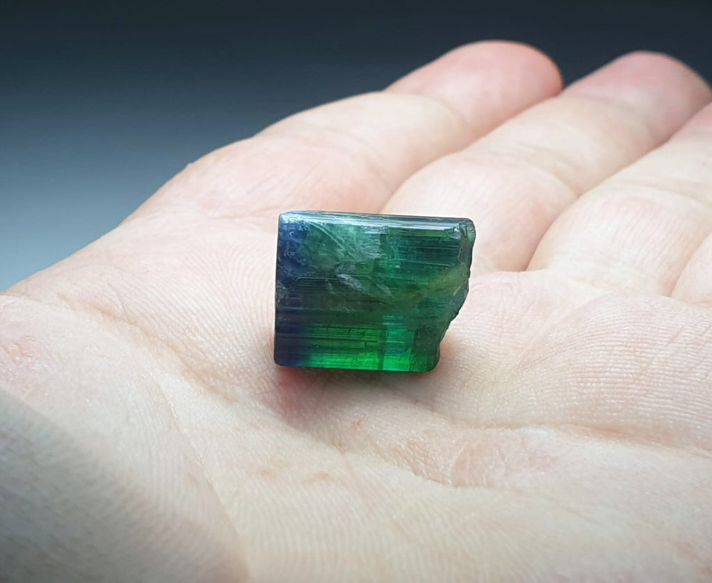Blue Bi Color Terminated Tourmaline Crystal