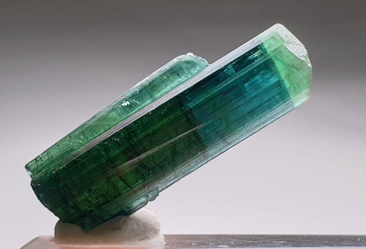Indicolite Bi Color Terminated Tourmaline Crystal