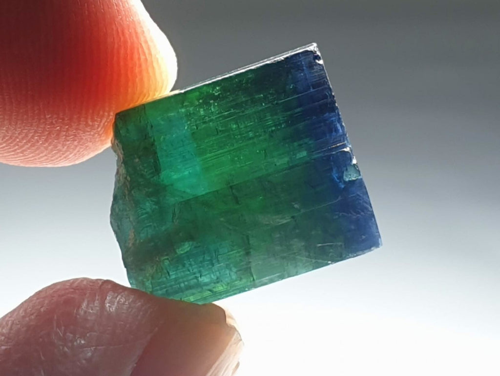 Blue Bi Color Terminated Tourmaline Crystal