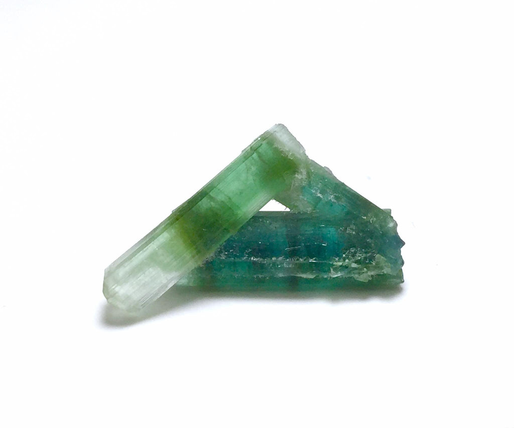 Bi-Color Tourmaline Specimen: Natural Afghanistan Crystal