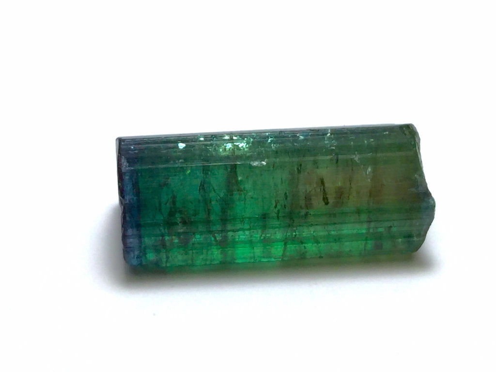 Ink Blue Cap Watermelon Tourmaline Crystal