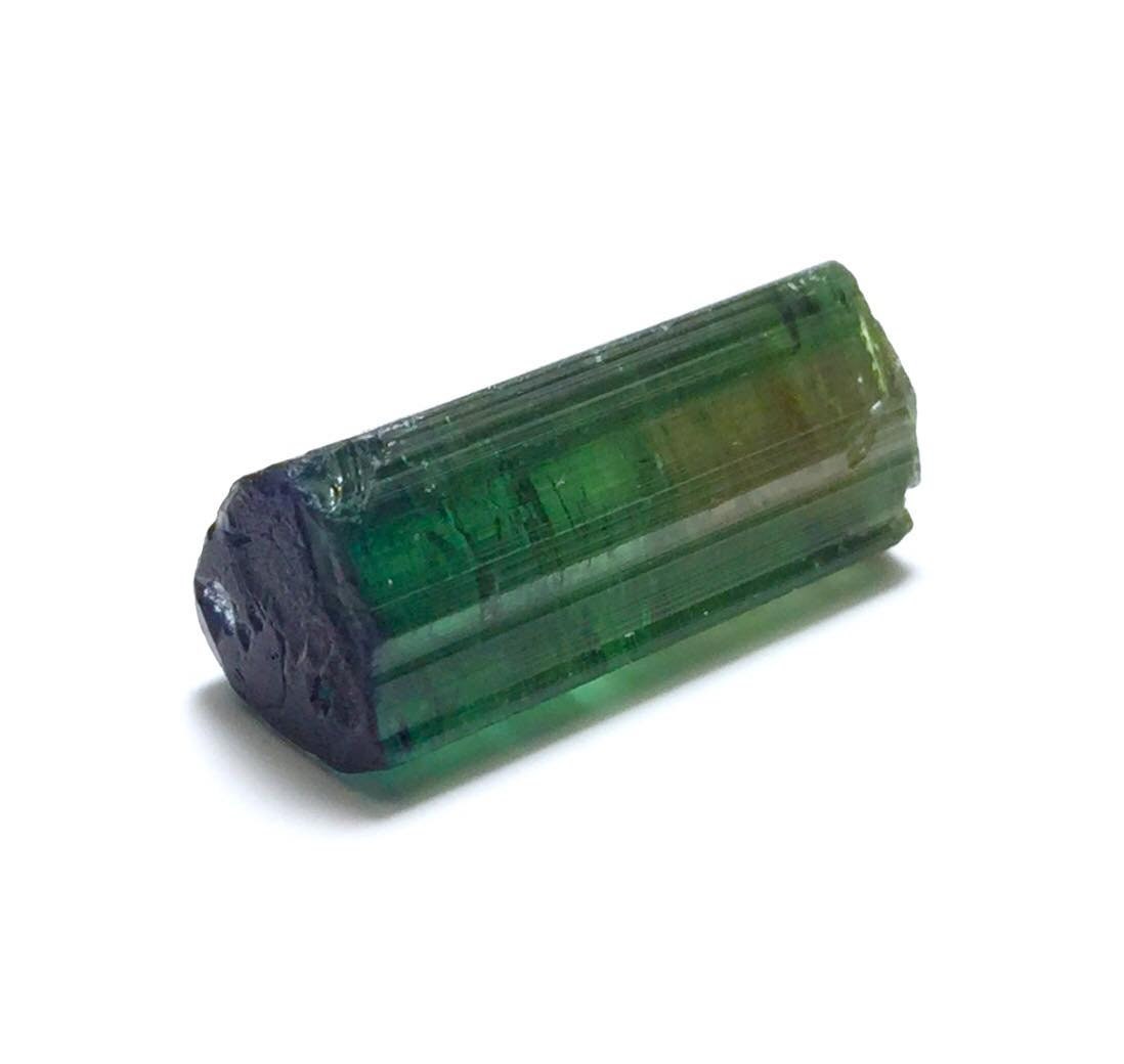 Ink Blue Cap Watermelon Tourmaline Crystal