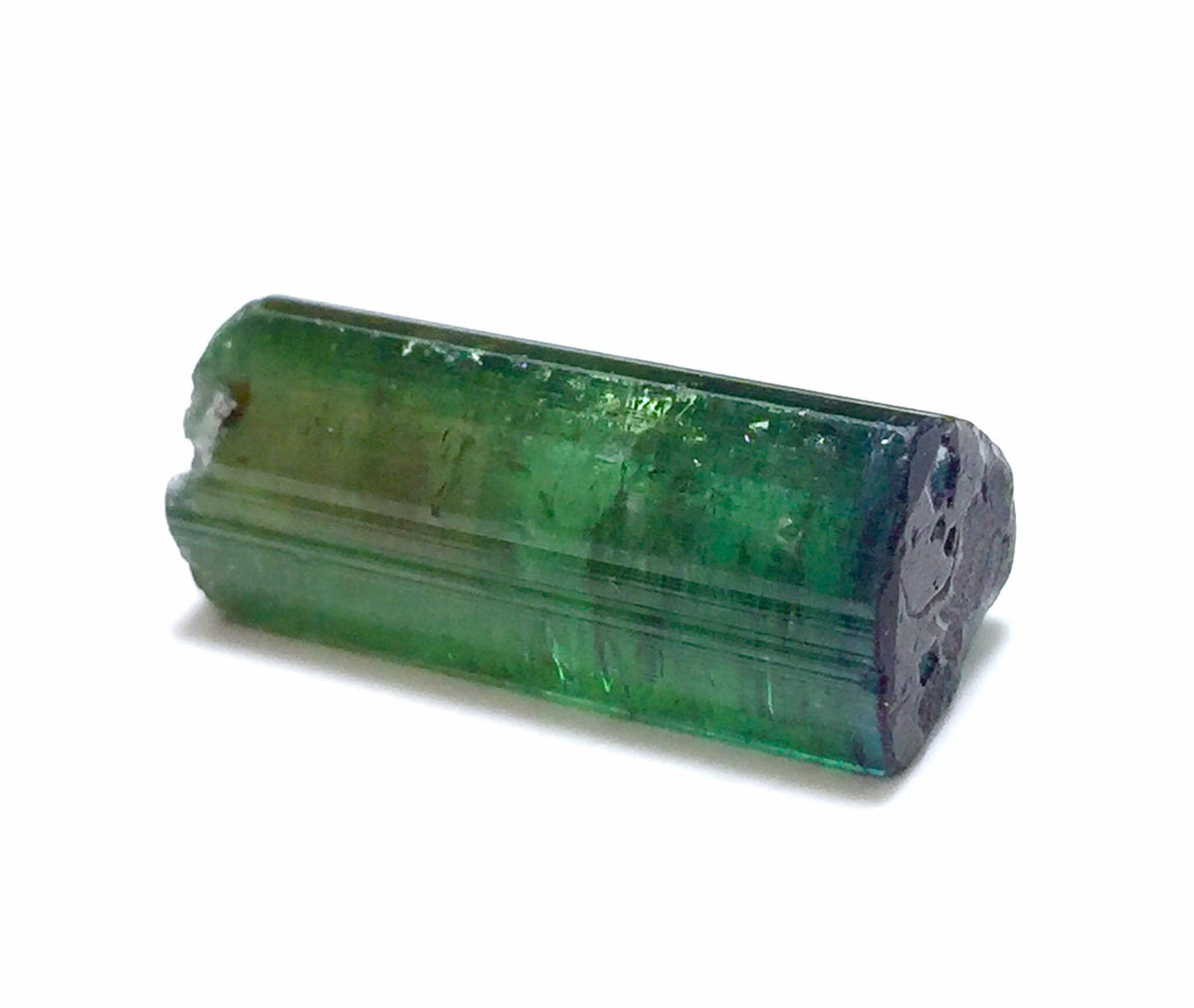 Ink Blue Cap Watermelon Tourmaline Crystal