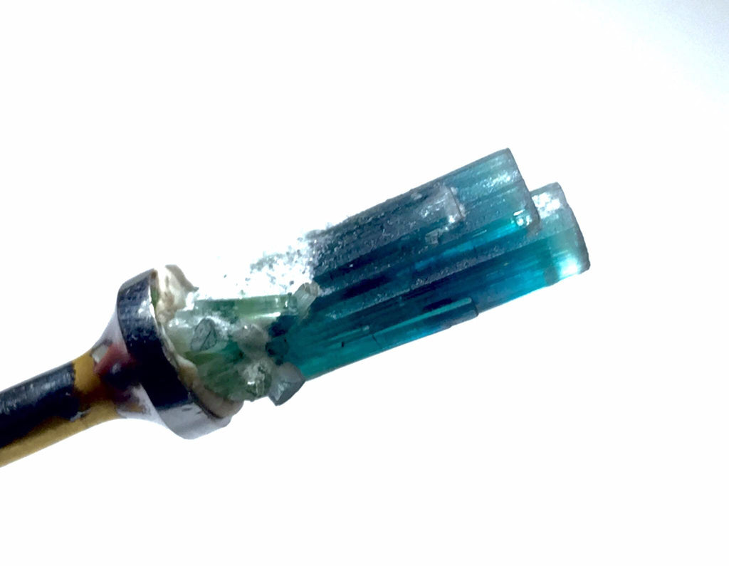 Blue Bi Tourmaline Bunch Specimen