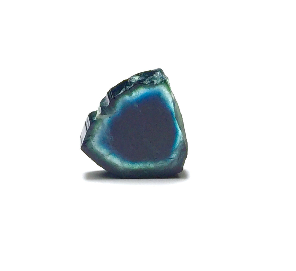 Ink Blue Tourmaline Slice: Polished Gemstone from Afghanistan (7.1 Carat)