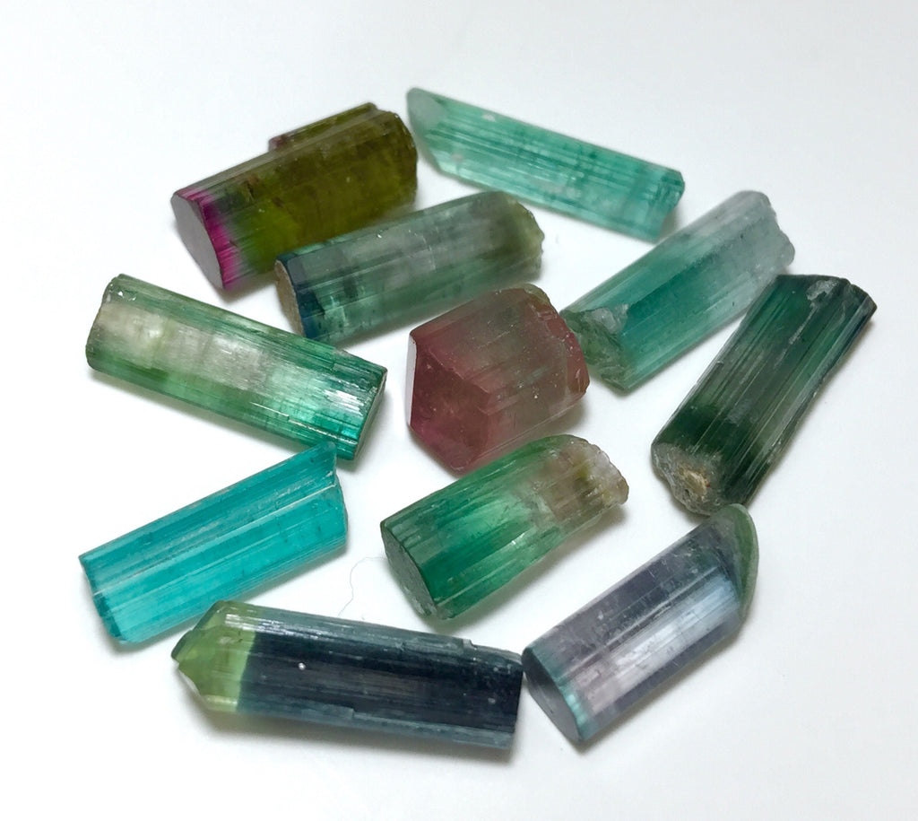 Multiple Color Terminated Tourmaline Crystals lot