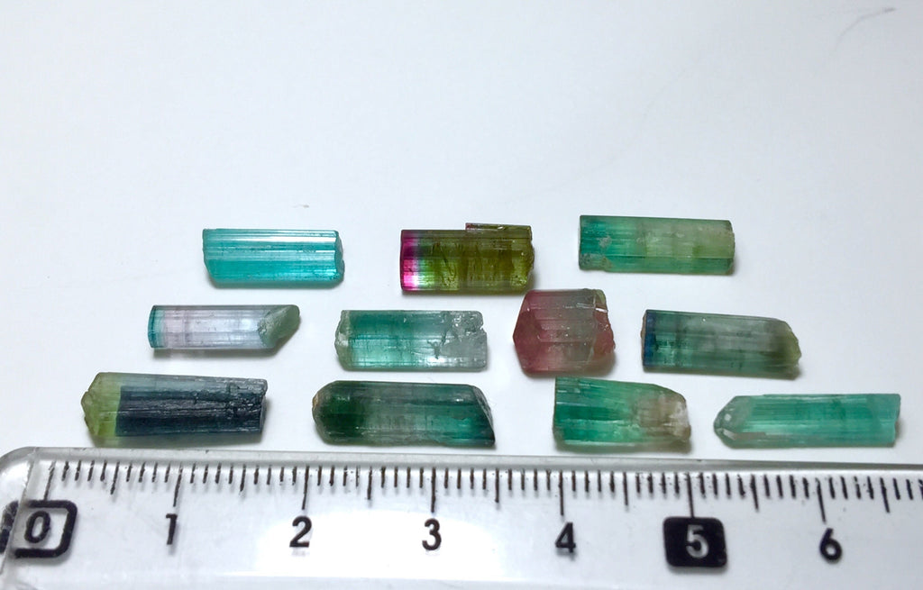 Multiple Color Terminated Tourmaline Crystals lot