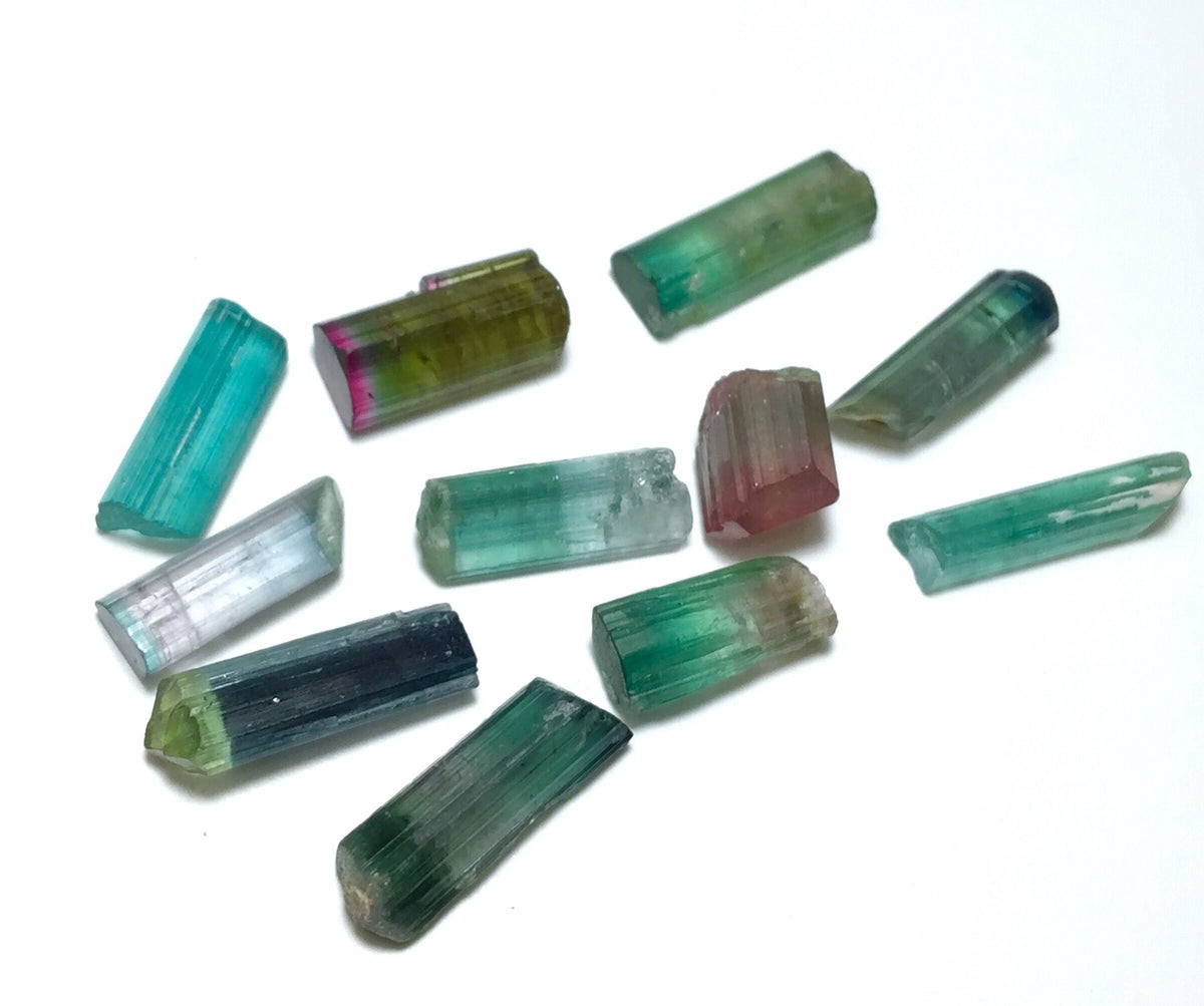 Multiple Color Terminated Tourmaline Crystals lot