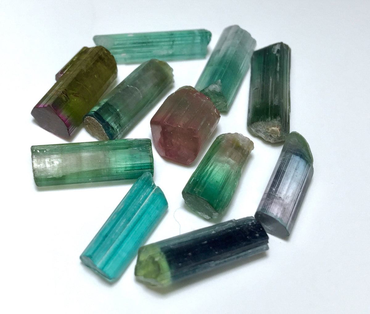 Multiple Color Terminated Tourmaline Crystals lot