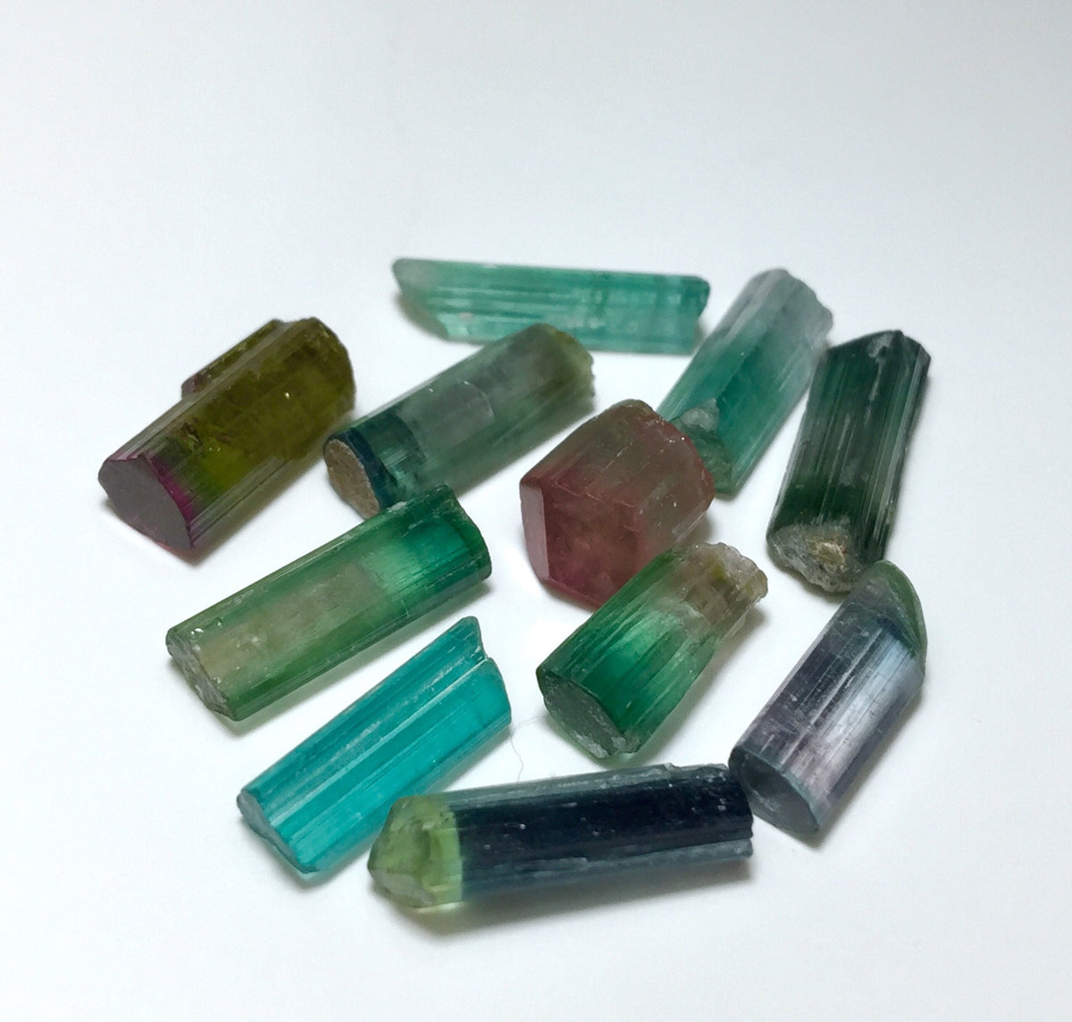 Multiple Color Terminated Tourmaline Crystals lot
