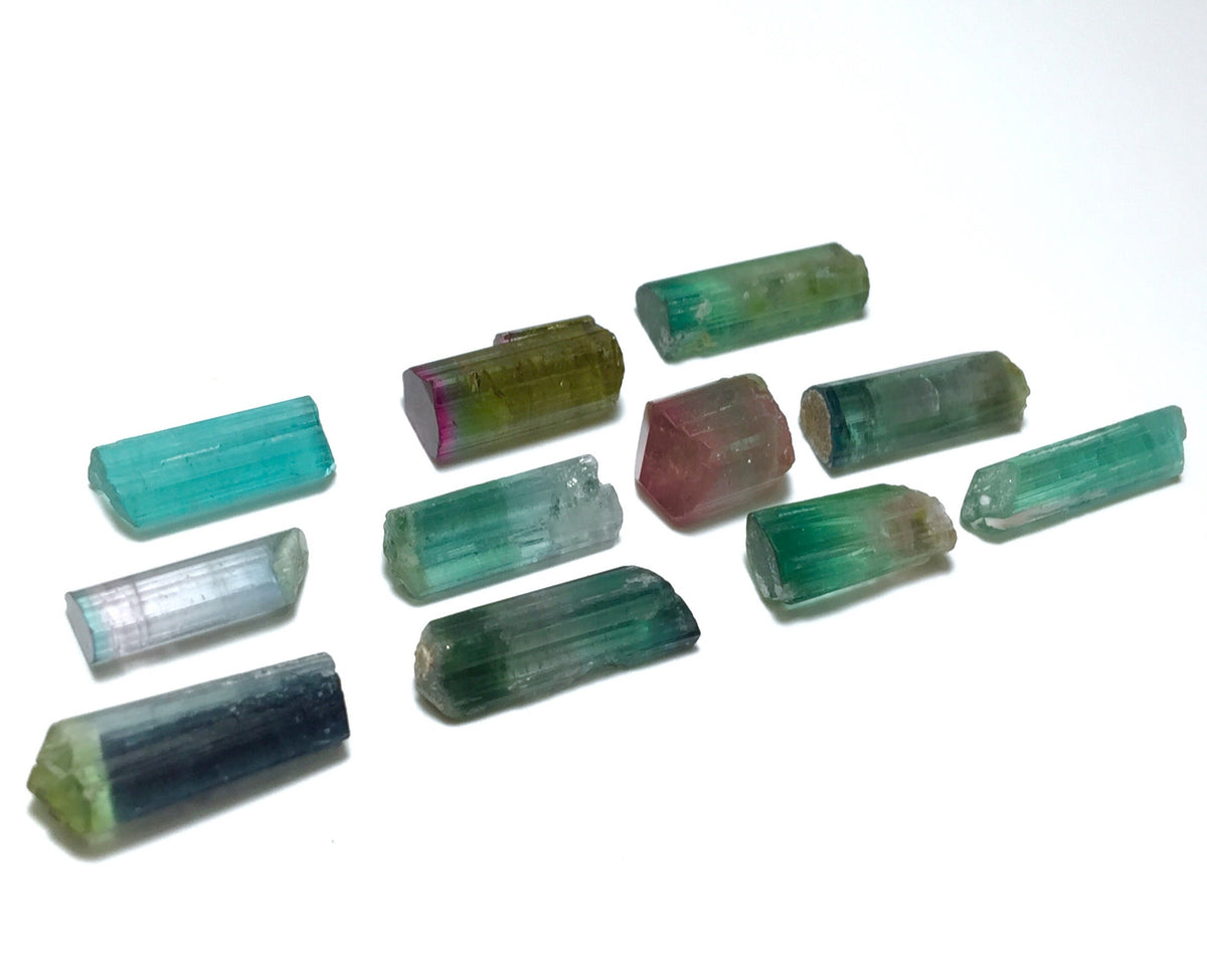 Multiple Color Terminated Tourmaline Crystals lot
