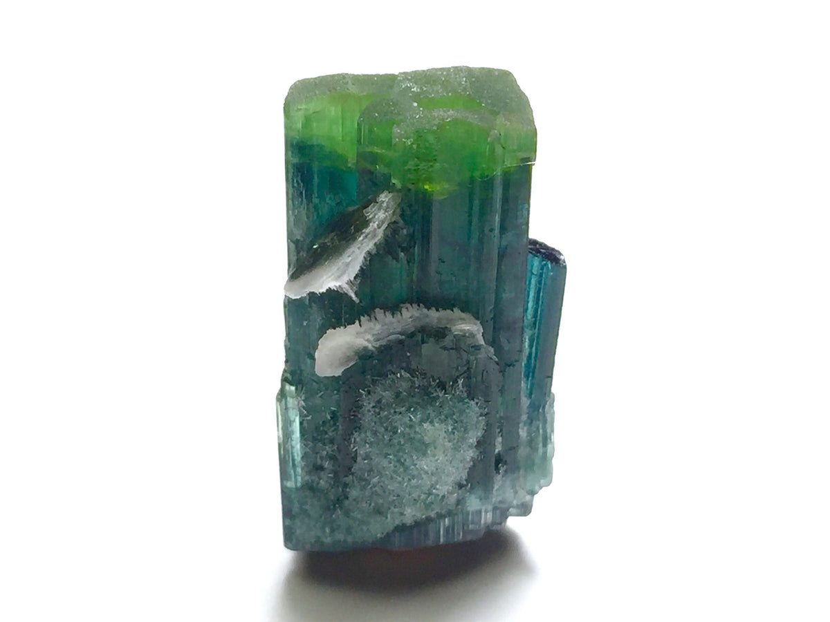 Bi-Color Tourmaline Specimen: 21.6 Carat Afghanistan Gemstone
