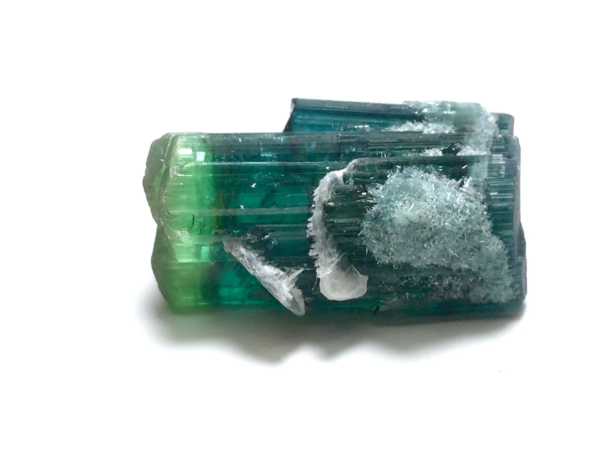 Bi-Color Tourmaline Specimen: 21.6 Carat Afghanistan Gemstone